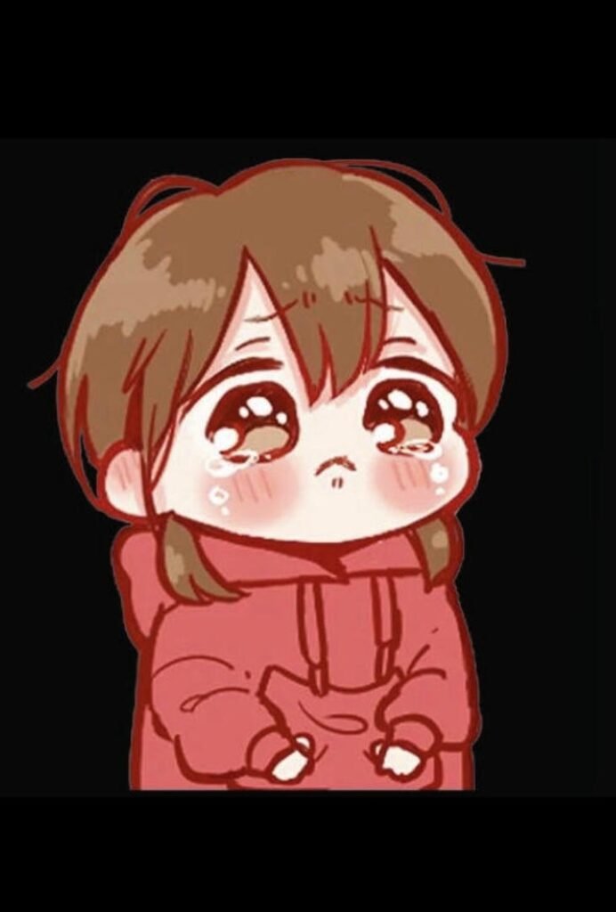 hình ảnh chibi buồn biểu hiện trầm lặng