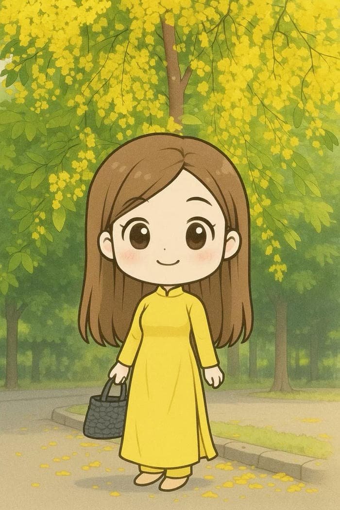 hình ảnh cô giáo chibi nhẹ nhàng