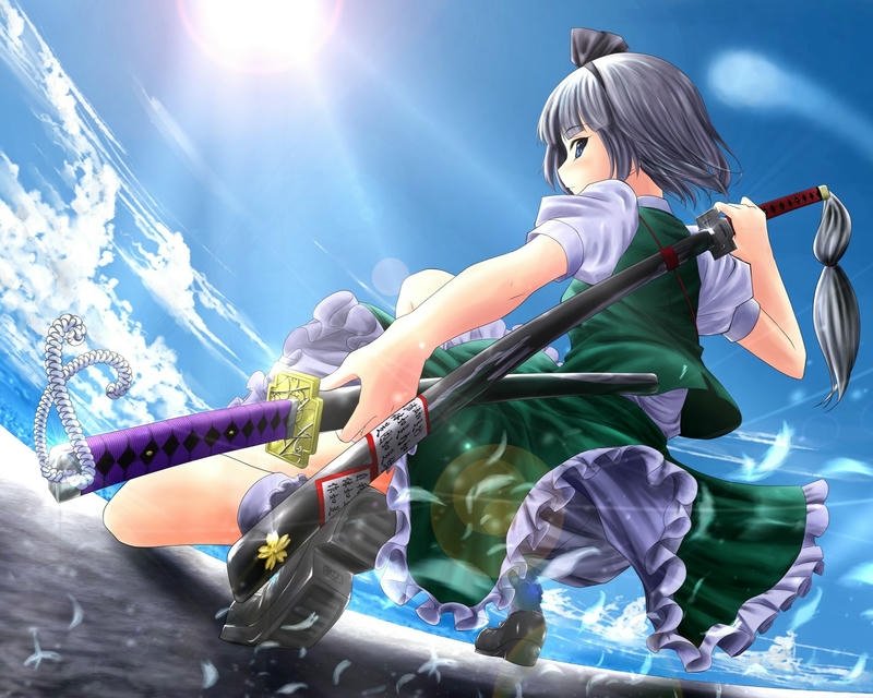 hình anime nữ cầm kiếm anime