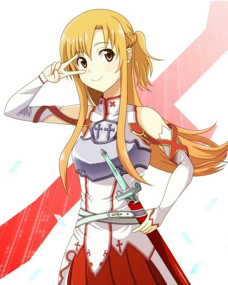 hình anime nữ cầm kiếm cá tính