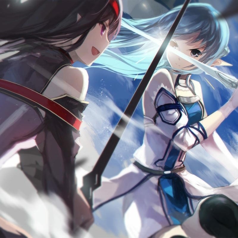 hình anime nữ cầm kiếm cuốn hút