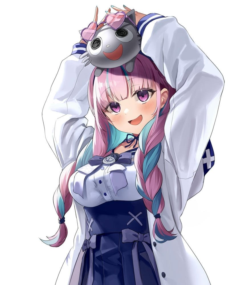 hình anime nữ tóc hồng dịu nhẹ