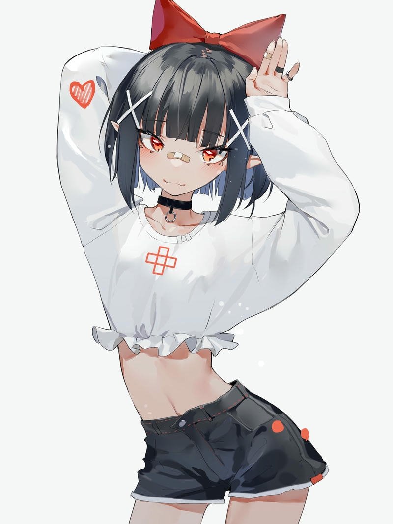 hình anime nữ tóc ngắn sắc nét