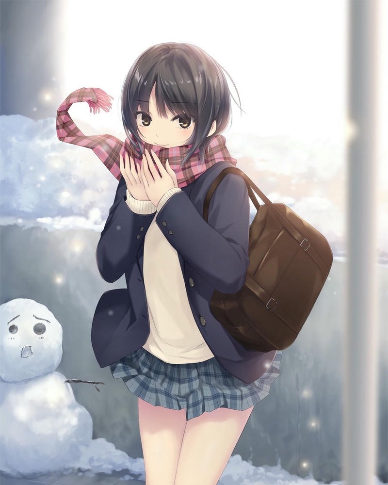 hình anime nữ tóc ngắn thời trang