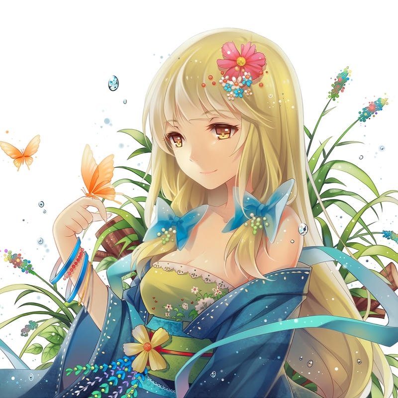 hình anime tóc vàng fantasy