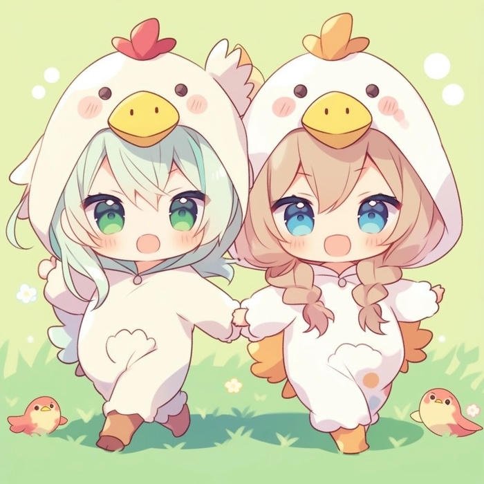 hình avatar đôi bạn thân vui tươi