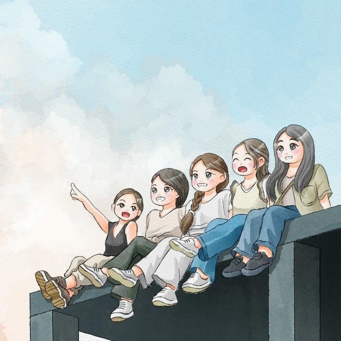 hình avatar nhóm 5 người thân thiện