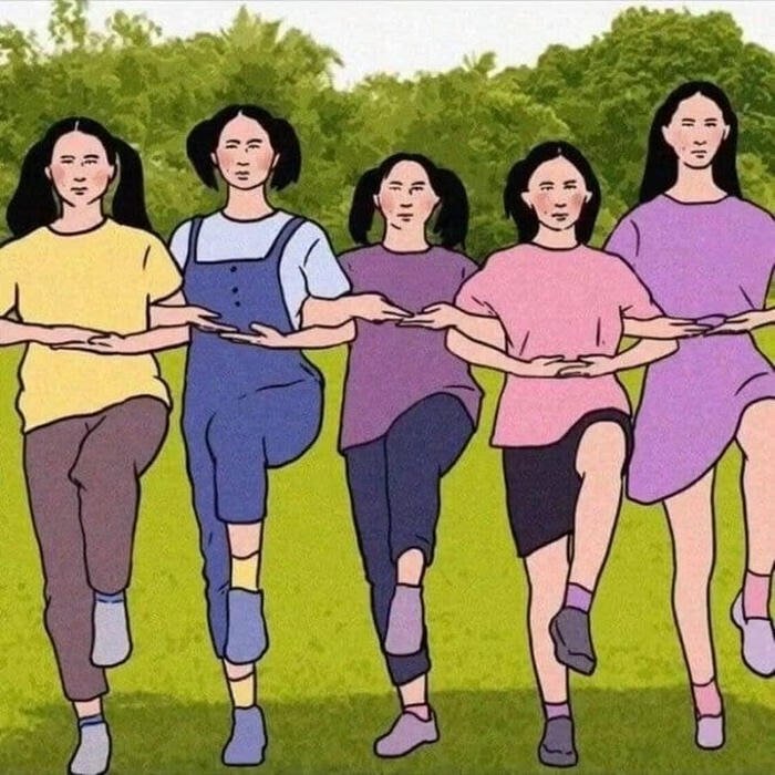 hình avatar nhóm bạn trẻ 5 người