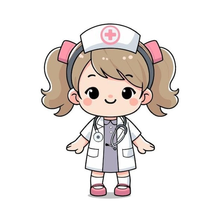 hình bác sĩ chibi cảm giác chuyên tâm