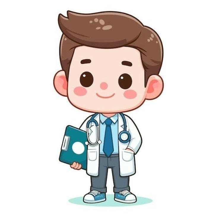 hình bác sĩ chibi đơn giản dễ thương