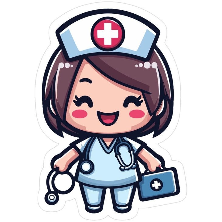 hình bác sĩ chibi mỉm cười thân thiện