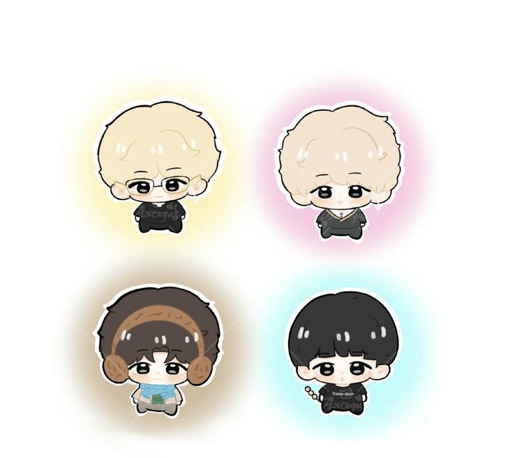 hình bts chibi hình vẽ hoạt hình