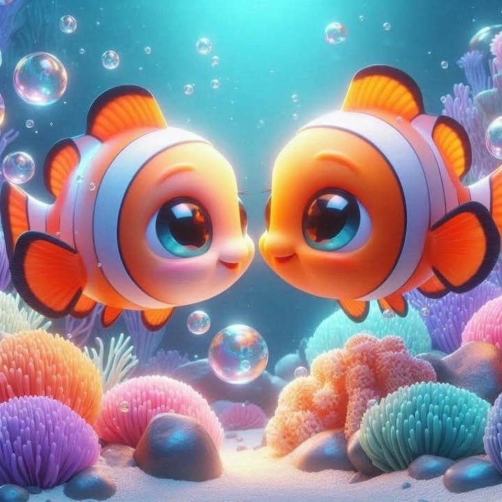 hình cá chibi sắc nét gọn