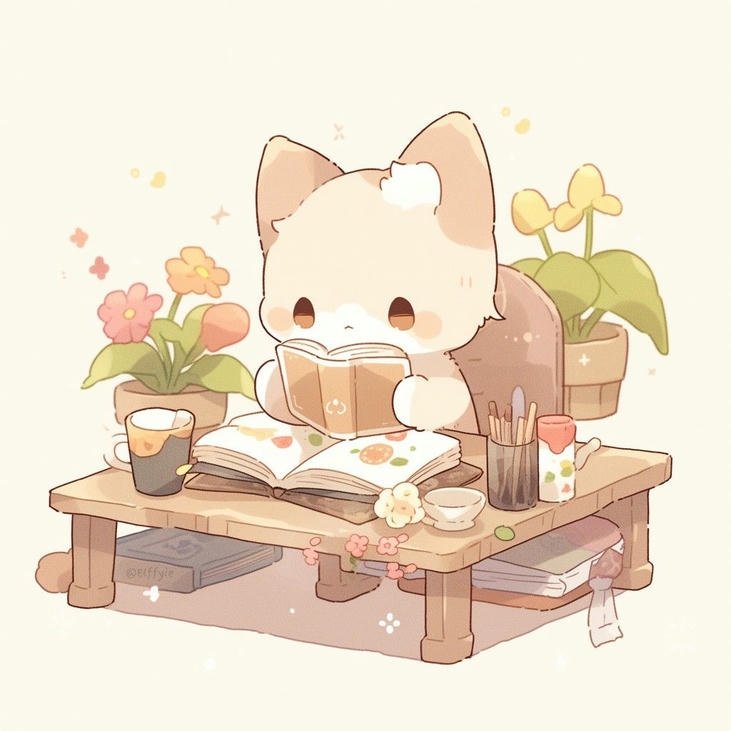 hình chibi con vật gọn gàng