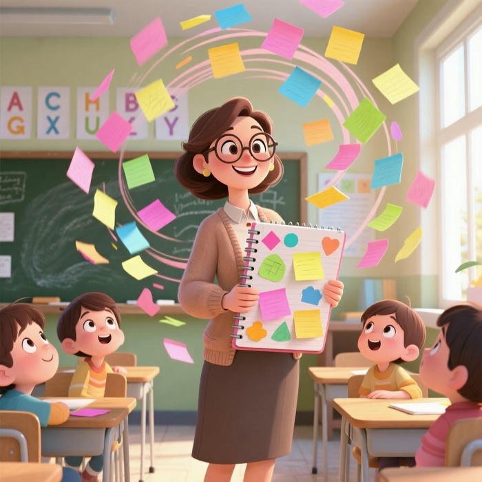 hình cô giáo chibi dễ thương