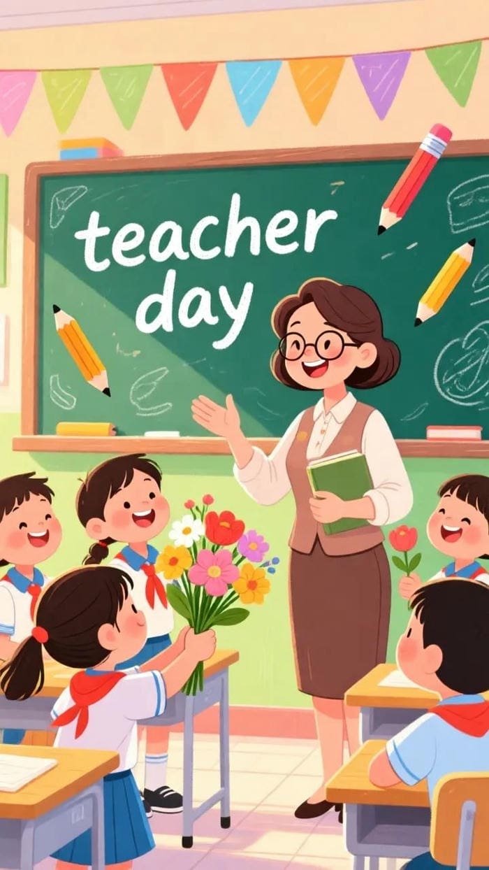 hình cô giáo chibi thanh thoát