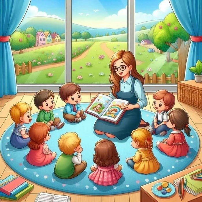 hình cô giáo chibi tươi tắn