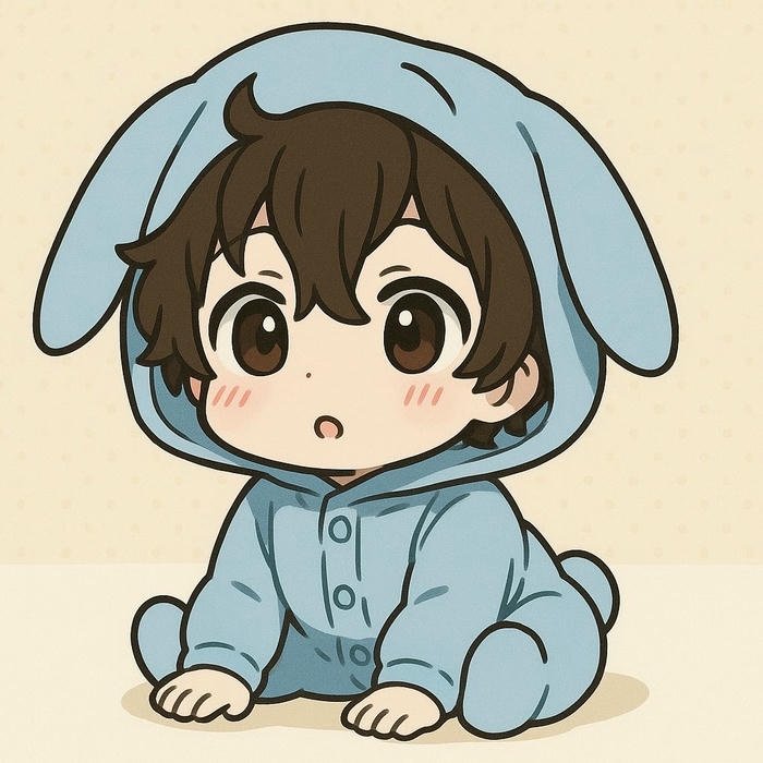 hình em bé chibi đang ngồi