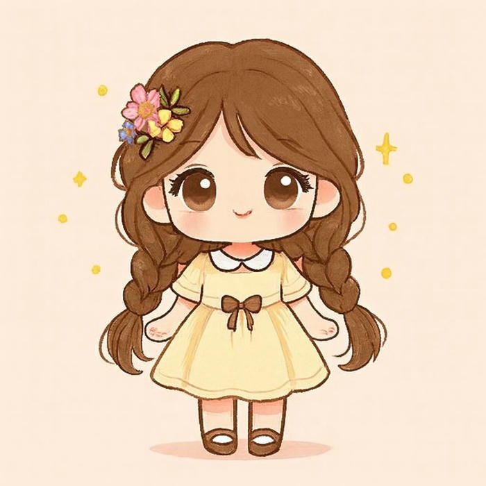 hình em bé chibi nghệ thuật