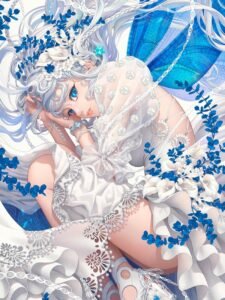 tóc trắng ảnh anime girl high quality