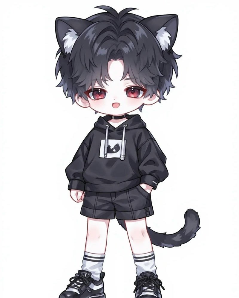 Ảnh anime nam chibi phong thái trẻ trung năng động