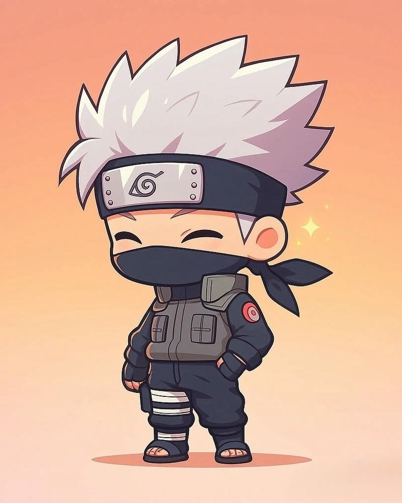 Ảnh anime nam chibi phong thái tự tin nổi bật