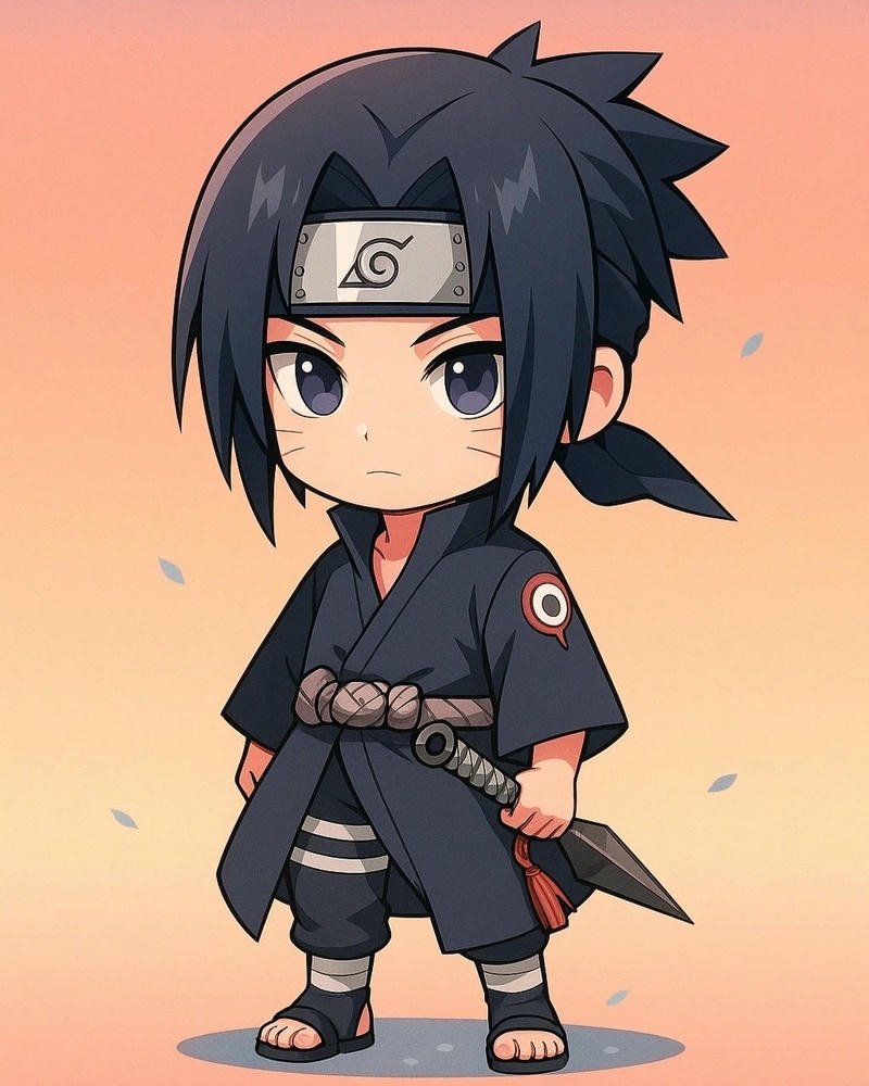 Ảnh anime nam chibi thần thái vui tươi hấp dẫn