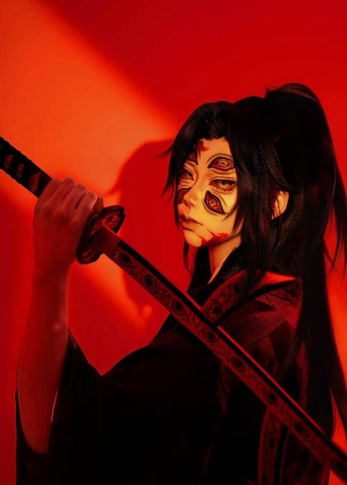 Ảnh cosplay kimetsu no yaiba tái hiện khí chất ngạo nghễ