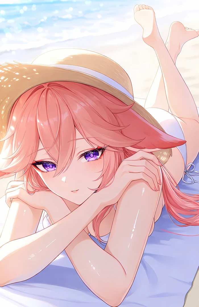 Anime girl Yae Miko hentai vú to gợi dục