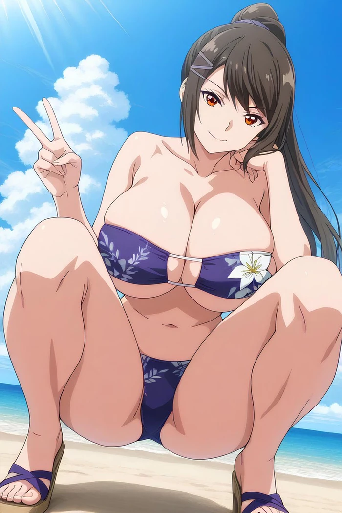 Anime girl mê mẩn với làn da trắng mịn