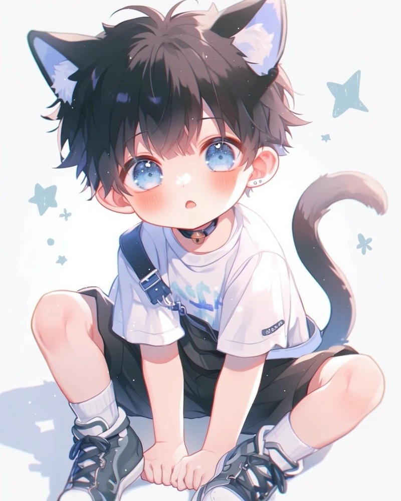 Anime nam dễ thương thần thái tươi tắn