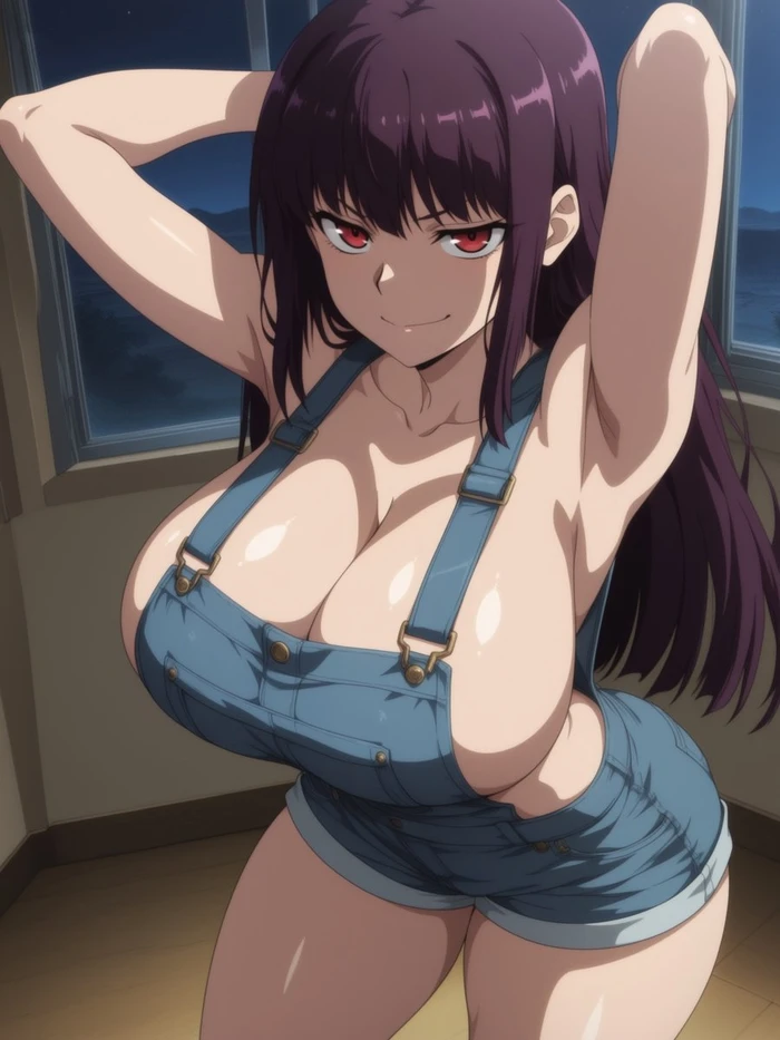 Cô nàng anime gợi tình nằm trên giường sang trọng