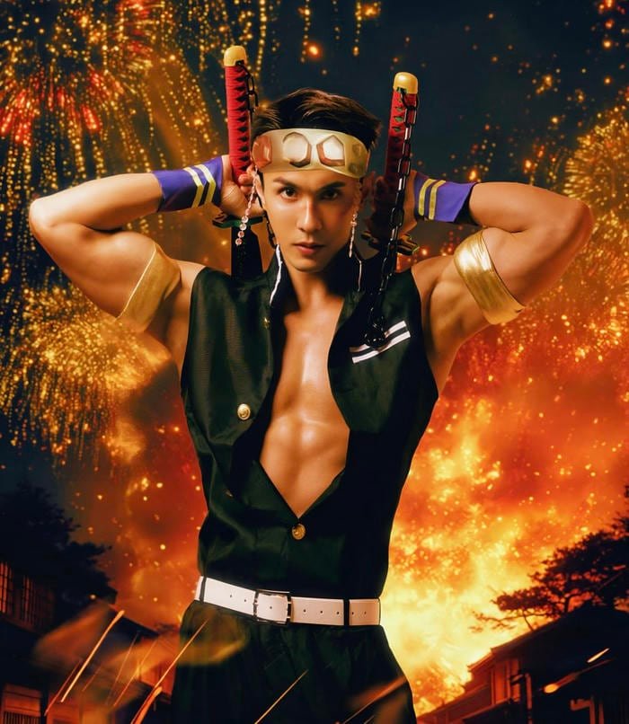 Hình ảnh cosplay kimetsu no yaiba mang phong vị lạnh lẽo