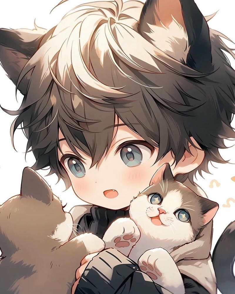 Hình anime nam cute ánh nhìn đáng yêu