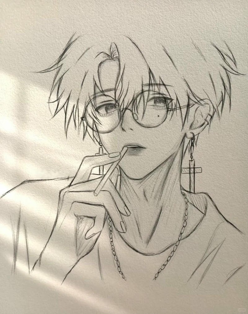 Hình anime nam phong cách nghệ thuật độc đáo riêng