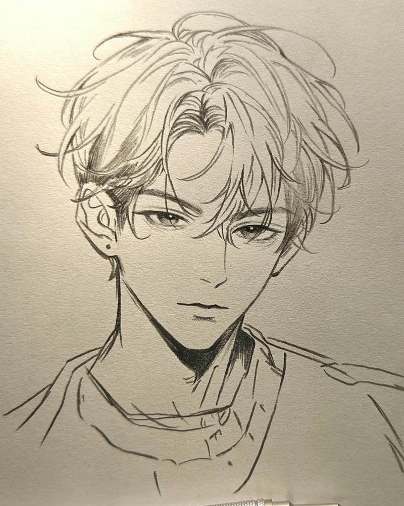 Tranh anime nam tạo hình sinh động giàu cá tính