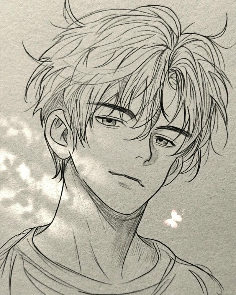 Tranh nhân vật anime nam thiết kế sáng tạo nổi bật