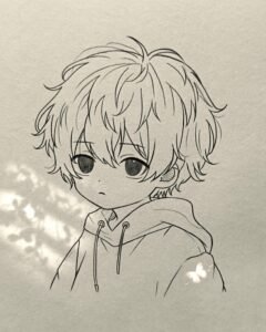 Tranh vẽ anime nam nét đẹp hiện đại mang cá tính