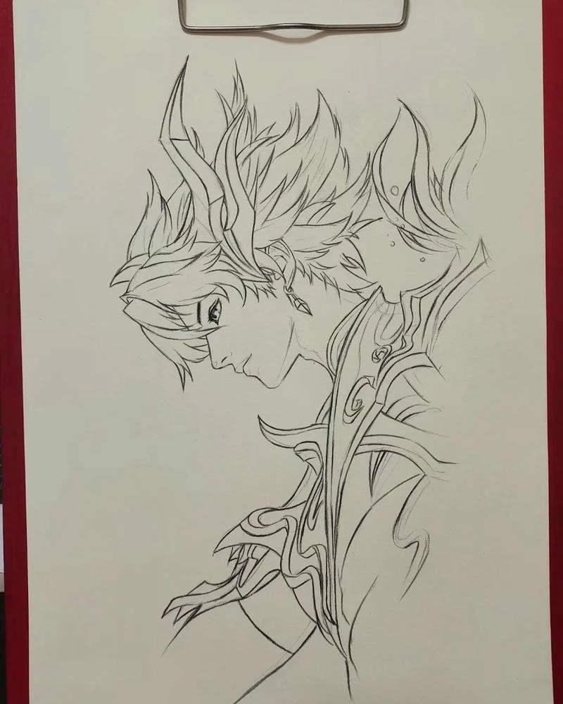 Tranh vẽ anime nam phong thái mạnh mẽ đầy cuốn hút