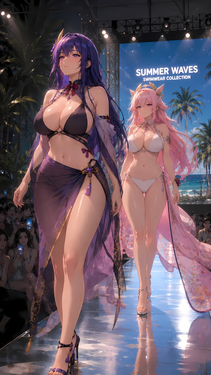 Yae Miko Genshin Impact bikini gợi cảm khoe thân hình