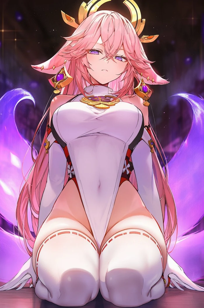 Yae Miko anime khỏa thân vòng một tròn trịa
