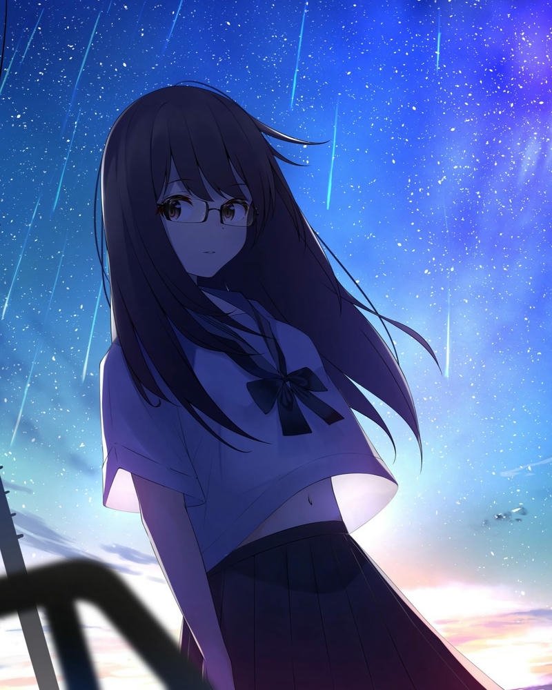 ảnh anime học sinh xinh lung linh