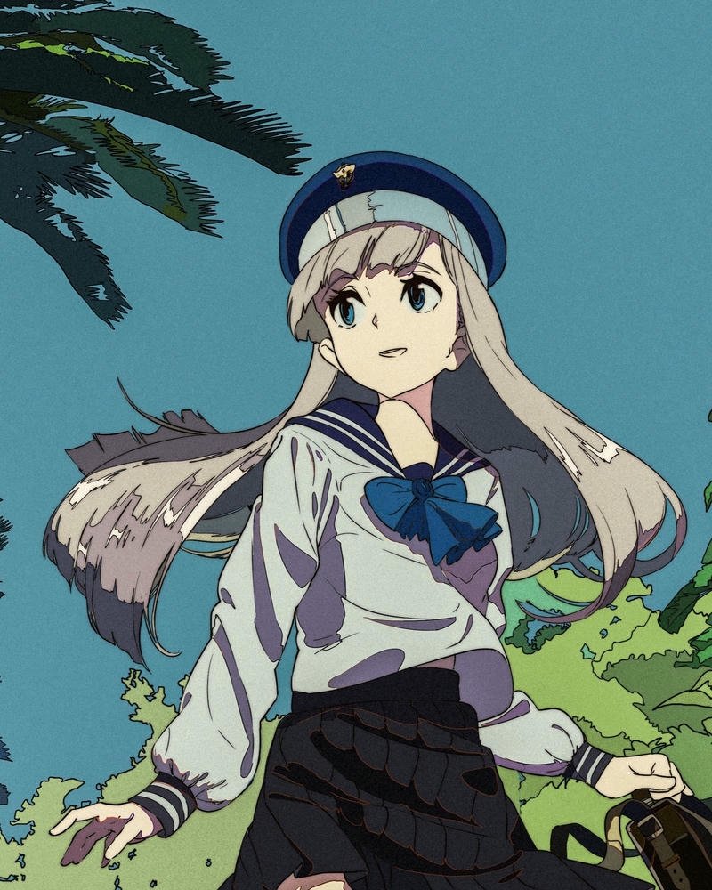 ảnh anime nữ học sinh phong thái