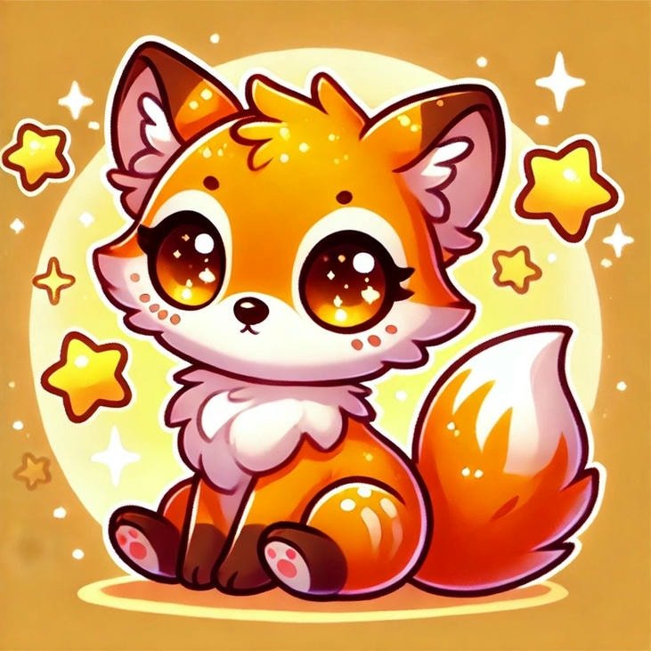 ảnh cáo chibi đáng yêu hoạt hình