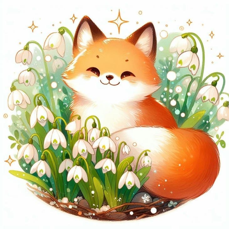 ảnh cáo chibi thân thiện dễ mến