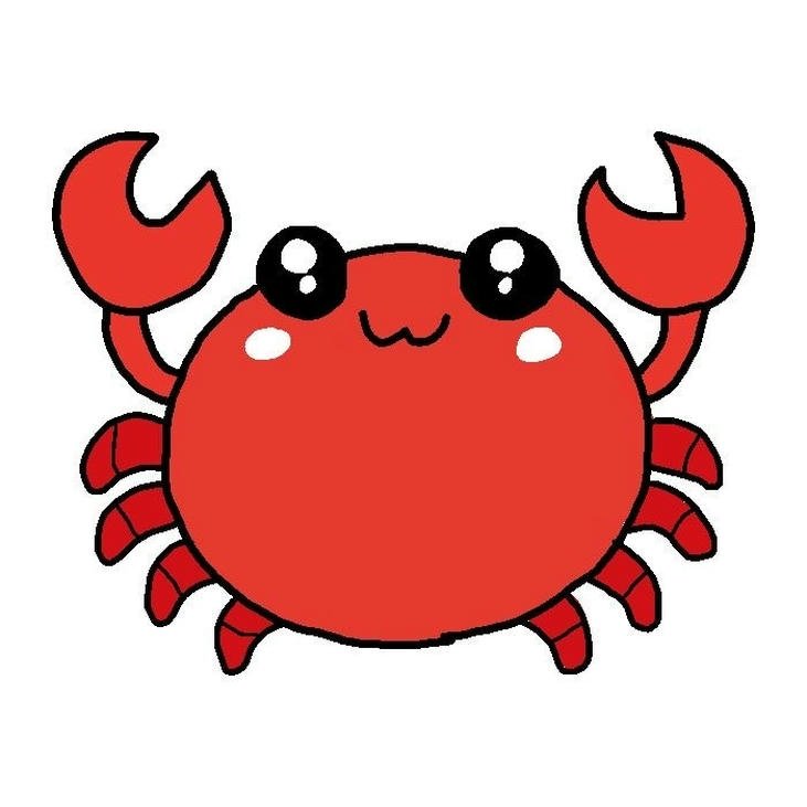 ảnh con cua chibi hình tượng sinh động