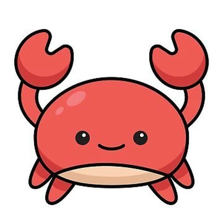 ảnh con cua chibi minh họa hoạt hình