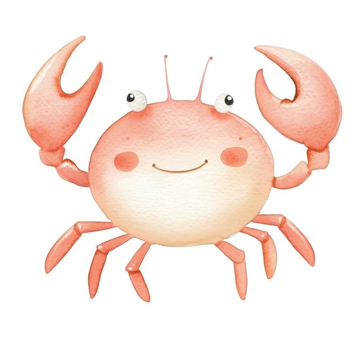 ảnh con cua chibi tạo dáng đáng yêu