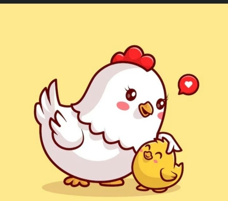 ảnh con gà chibi nhỏ nhắn