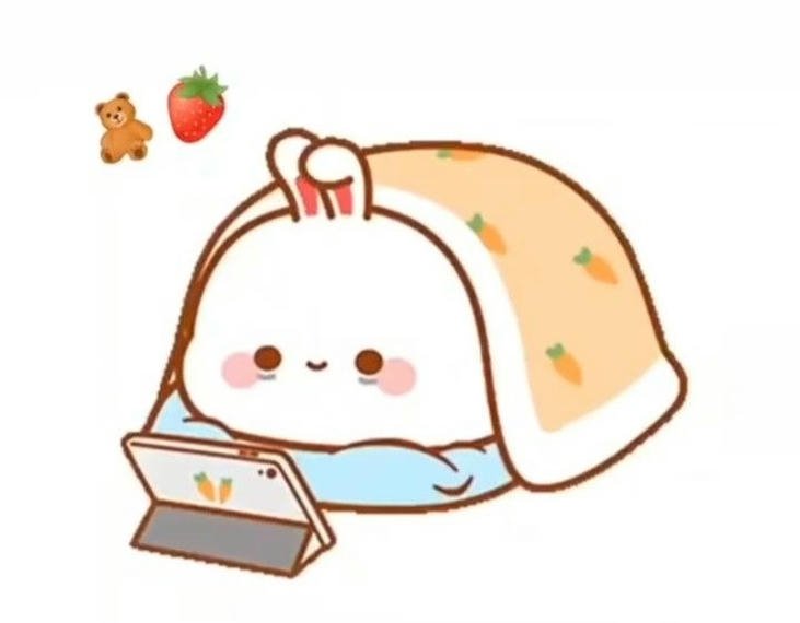 ảnh con thỏ chibi lung linh